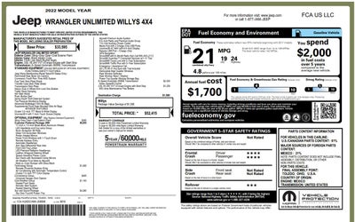 2022 Jeep Wrangler Unlimited Willys