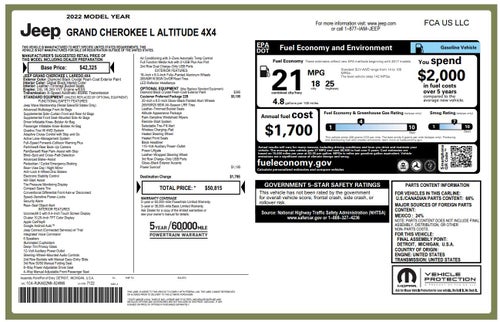 2022 Jeep Grand Cherokee L Altitude 4x4