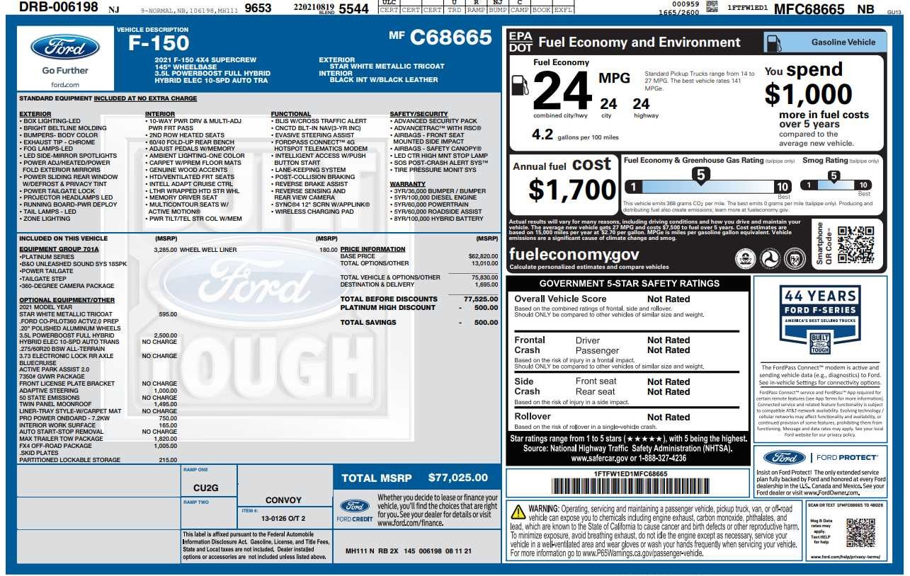 2021 Ford F-150 Platinum
