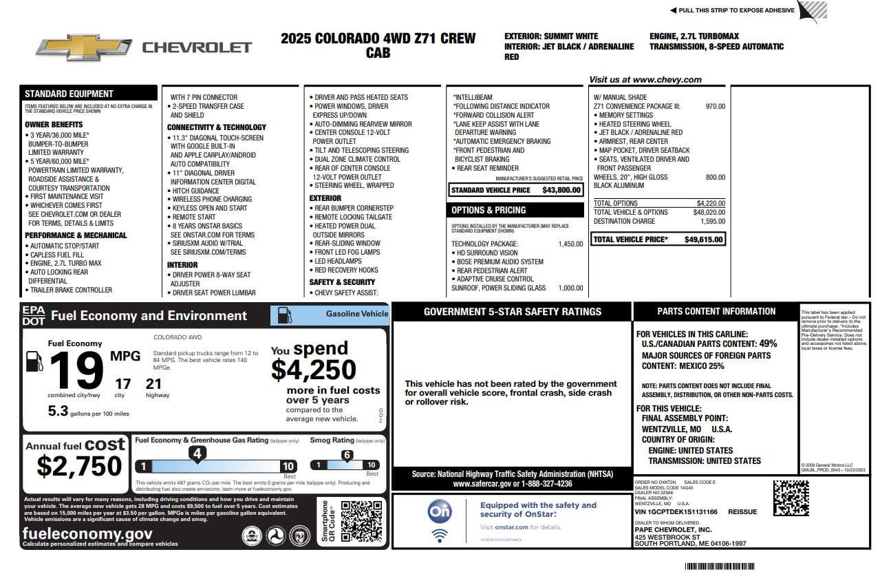 2025 Chevrolet Colorado Z71