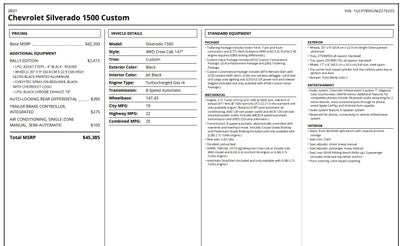 2021 Chevrolet Silverado 1500 Custom
