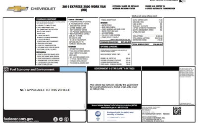 2019 Chevrolet Express Cargo 2500 Work Van