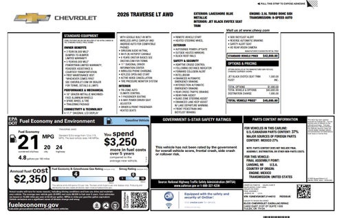 2026 Chevrolet Traverse LT