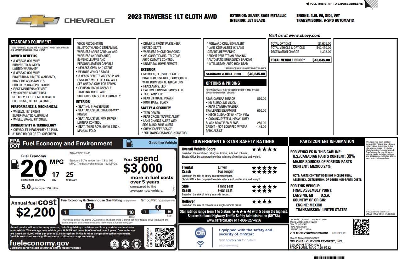 2023 Chevrolet Traverse LT Cloth