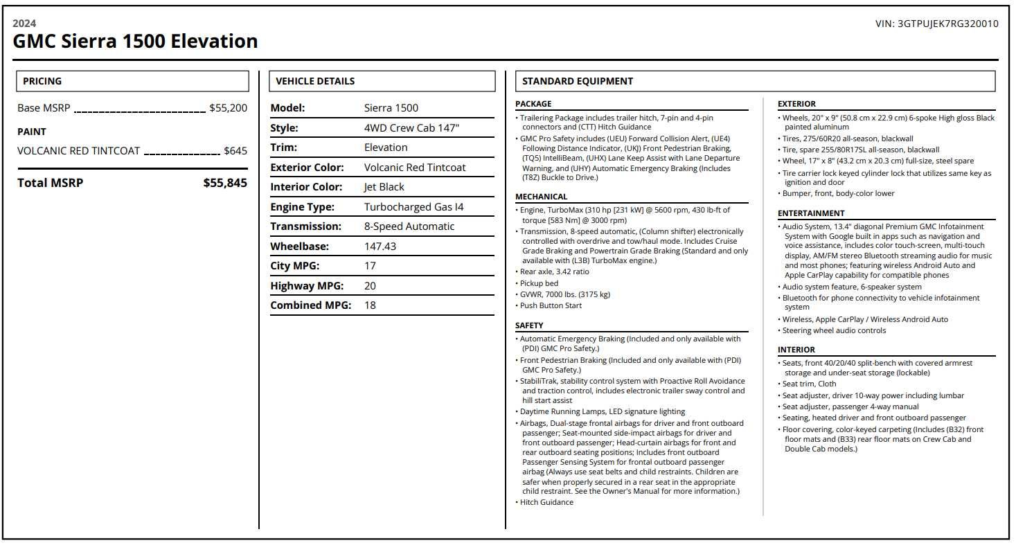 2024 GMC Sierra 1500 Elevation