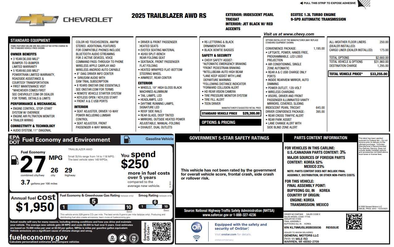 2025 Chevrolet Trailblazer RS