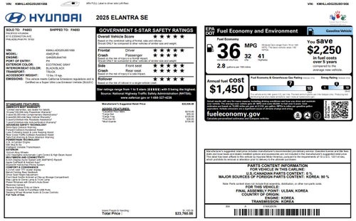 2025 Hyundai Elantra SE