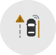 safety lane keep assist with lane departure warning icon