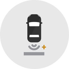 safety front pedestrian braking icon