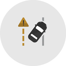safety lane departure warning icon