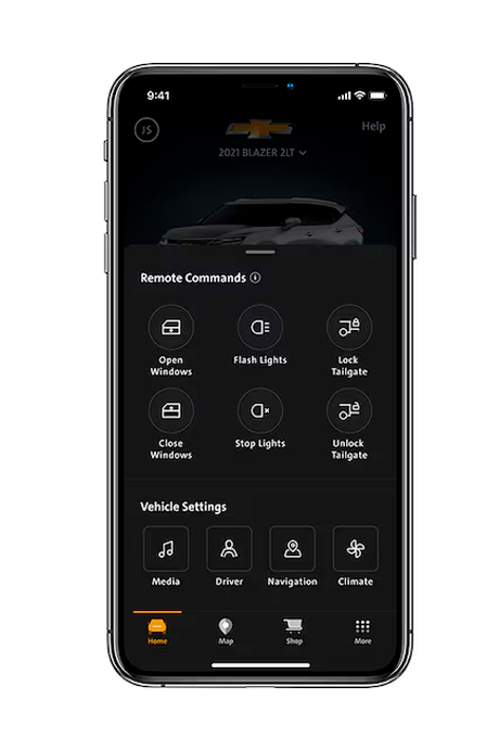 veihcle settings phone display image